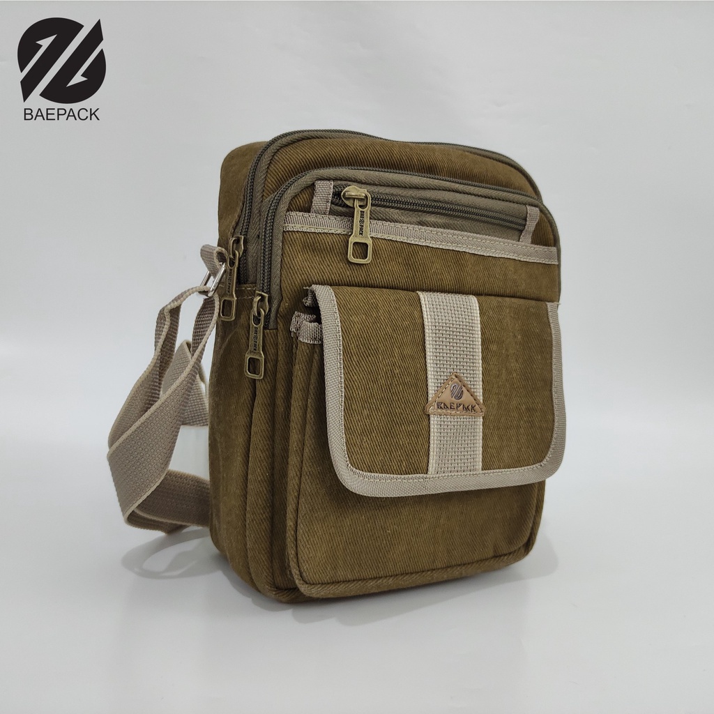 Tas Selempang Cowok Alfie Olive Original Baepack / Tas Bahu Pria Wanita / Tas Selempang Produsen Bandung / COD