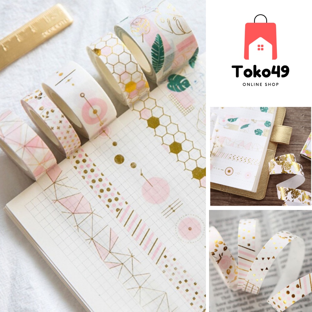 

Stiker Kertas DIY Selotip Motif Dekorasi Jurnal / Premium Washi Masking Tape Scrapbook L3,476 - APT032