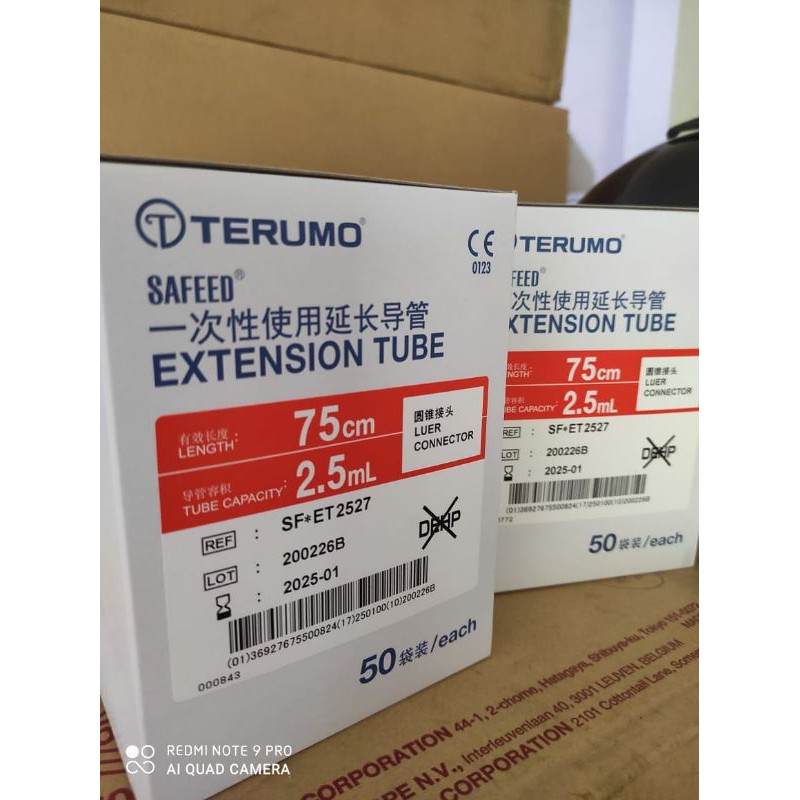 Terumo safeed Extension Tube/ Selang penyambung 75cm / 2,5cc