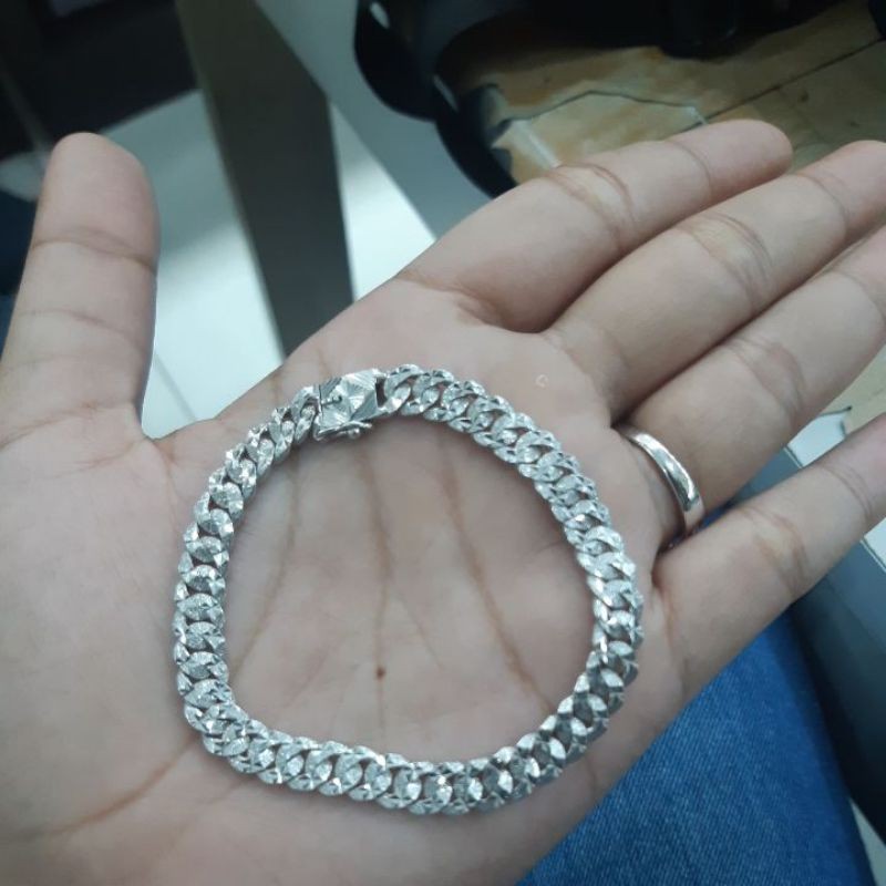 gelang sisik naga emas putih