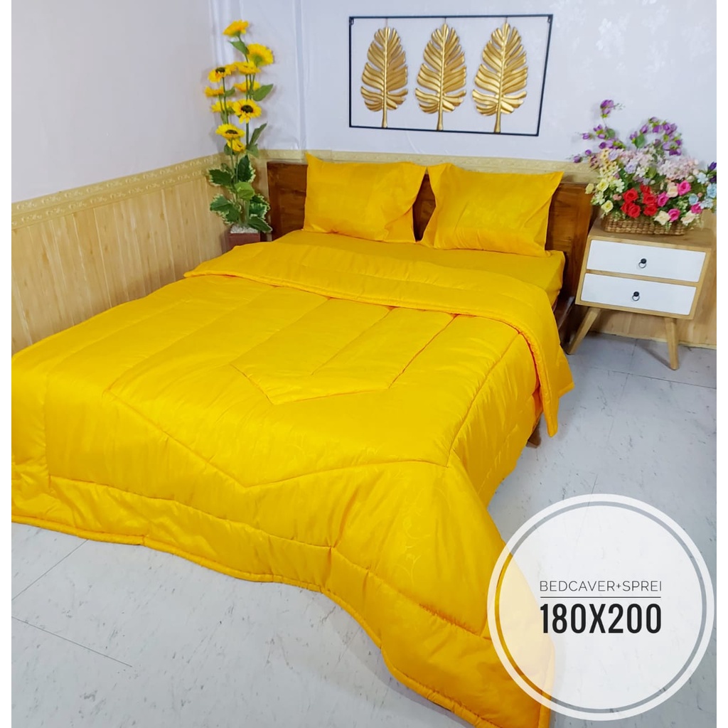 BEDCOVER / BEDCOVER SET/ BEDCOVER SET UKURAN 180X200 / BEDCOVER SET MOTIF EMBOSS
