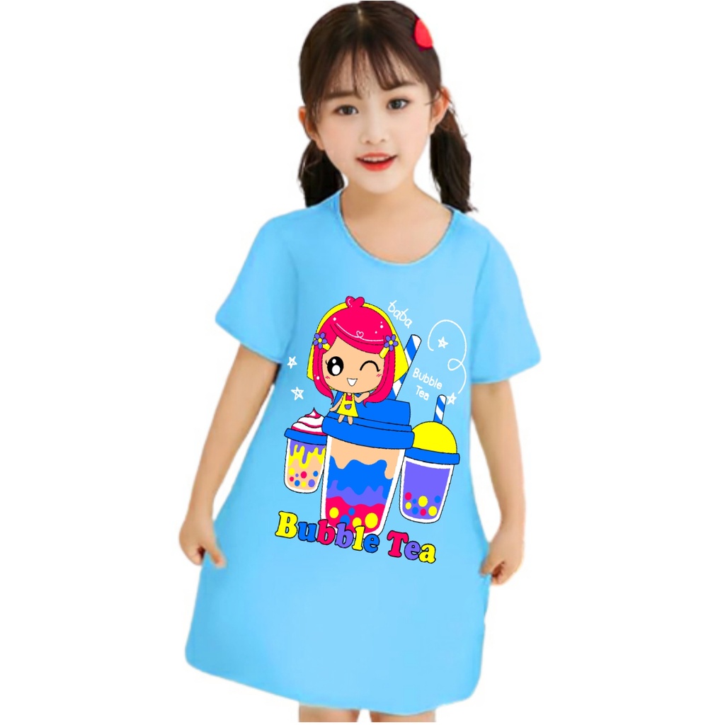 dress anak perempuan umur 1-6tahun gambar KUROMI