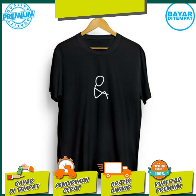 Wikie Clothing Baju Kaos Distro Original Pria Dewasa BAJU STICK MAN KAOS GAMBAR CLOTHING COWOK CEWEK