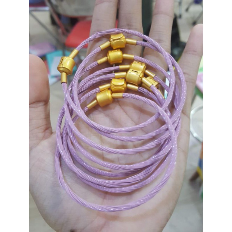 gelang kawat serabut kecil/gelang tali serabut kecil (free 2stoper)