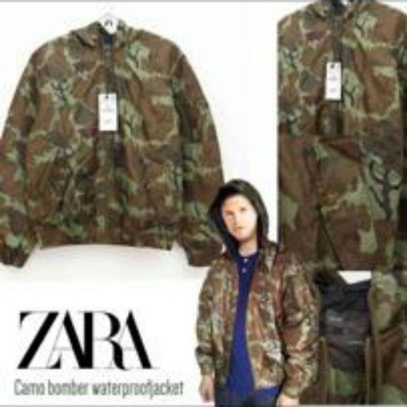 Jaket Hoodie Zara Man / Unisex Waterfroop Original Branded