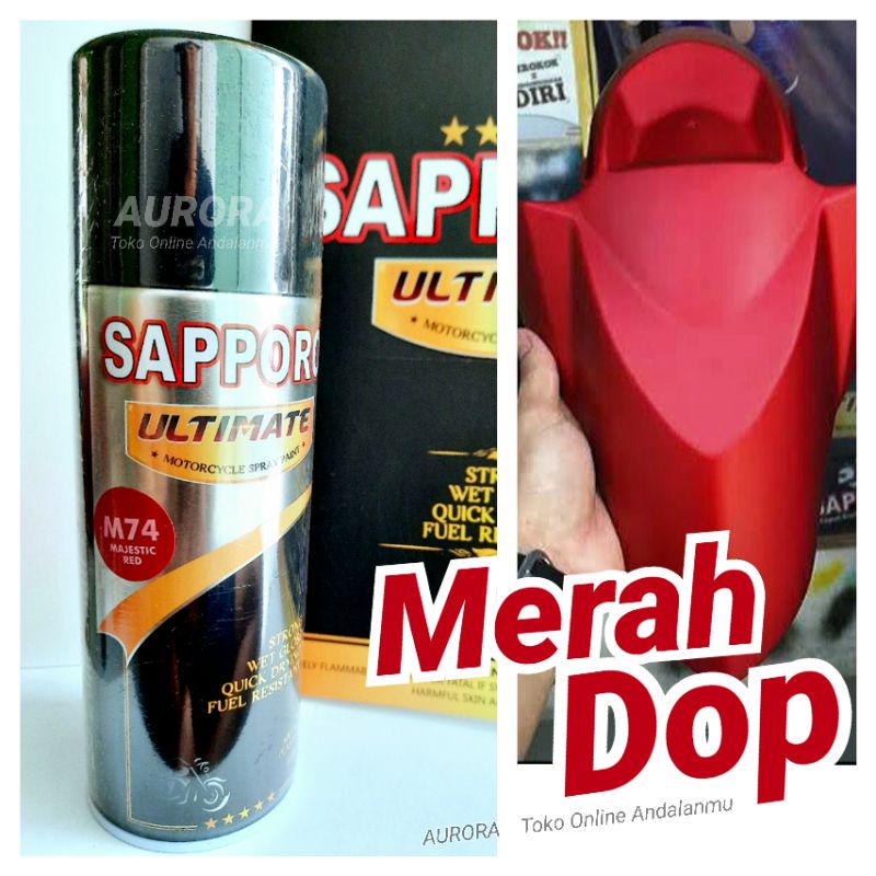 Cat Pilox Sapporo Ultimate Majestic Red M74 Merah Doff Dop Tahan Bensin 400cc