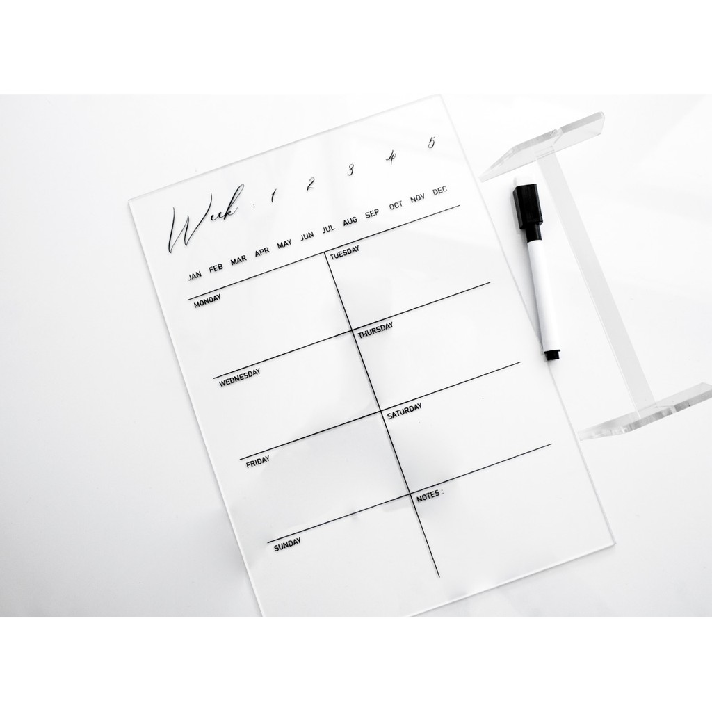 

WEEKLY ACRYLIC PLANNER - A4