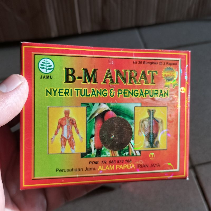 Jual Jamu Buah Merah Papua B M ANRAT Untuk Nyeri Tulang BM ANRAT Kapsul Buah Merah Papua