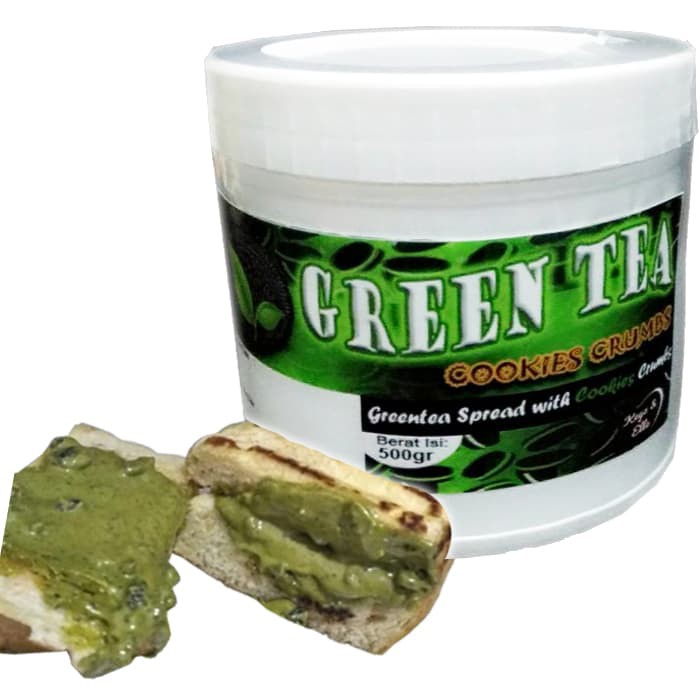 

Selai Greentea Keyz and elle dengan bubuk cookies