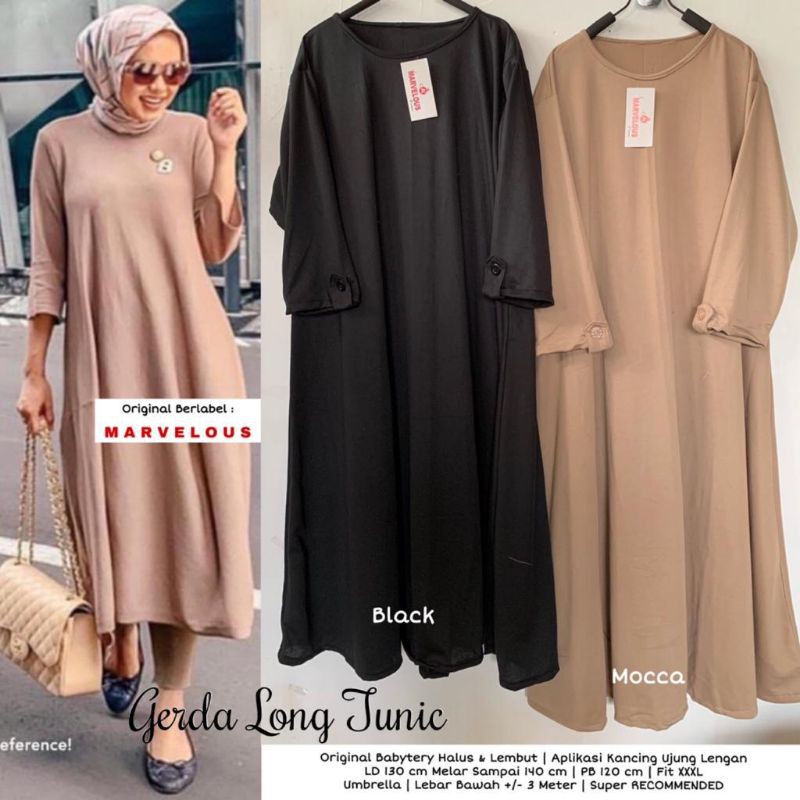 LONG TUNIK BIG SIZE GERDA LONG TUNIK SIZE JUMBO / SIZE BESAR