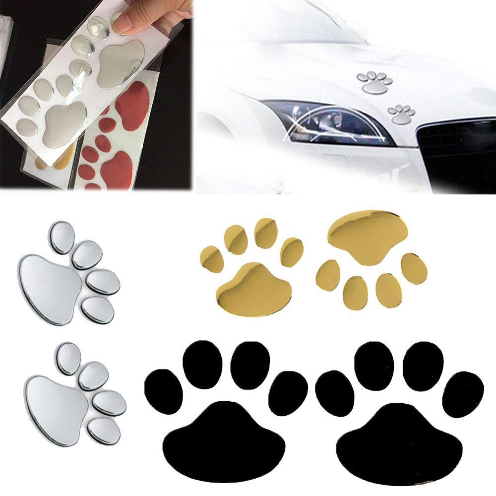 Stiker Mobil Nanas Plastik Dekorasi Eksterior Bear Foot 3D Print