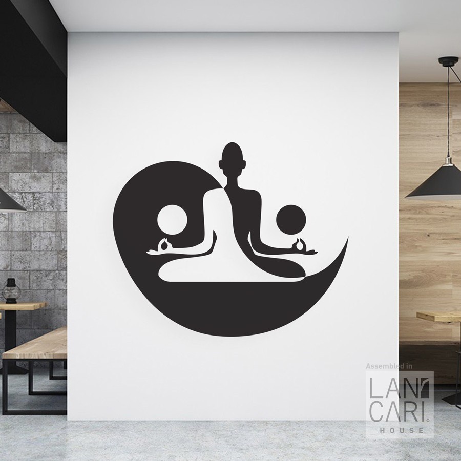 

Cutting Sticker Ying Yang Tionghoa SIluet Wall Stiker Keseimbangan