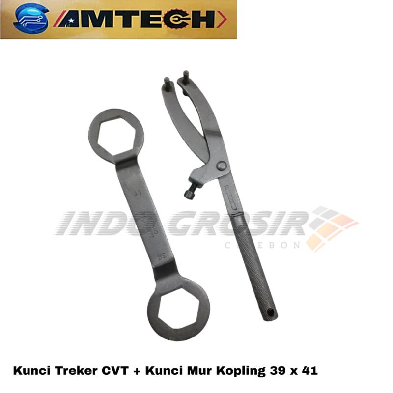 PROMO!! CUCI GUDANG!! AMTECH PAKET Flywheel + Kunci Blok 39x41 Treker Tahanan CVT  Kunci Mur Kopling