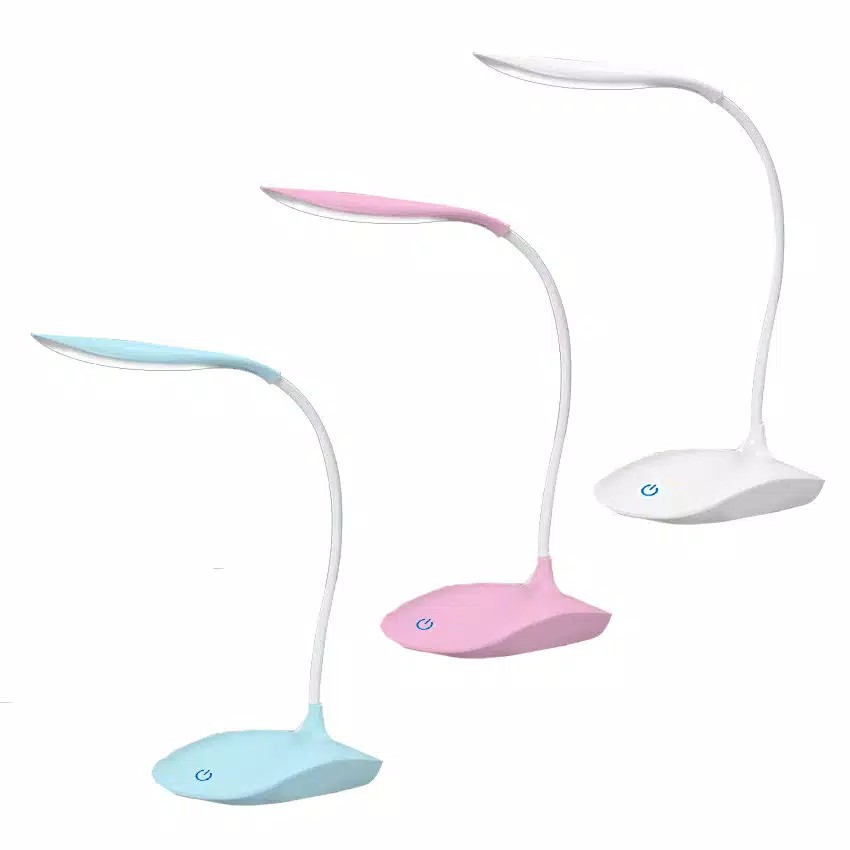 Lampu Belajar Meja Duduk Rechargeable Touch button Portable Charge Usb LED lamp V-002 Anak Sentuh