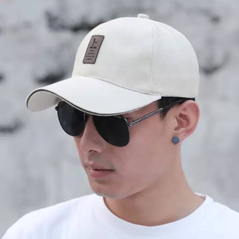 Topi baseball ediko bahan rafel denim premium cakop besi pria wanita