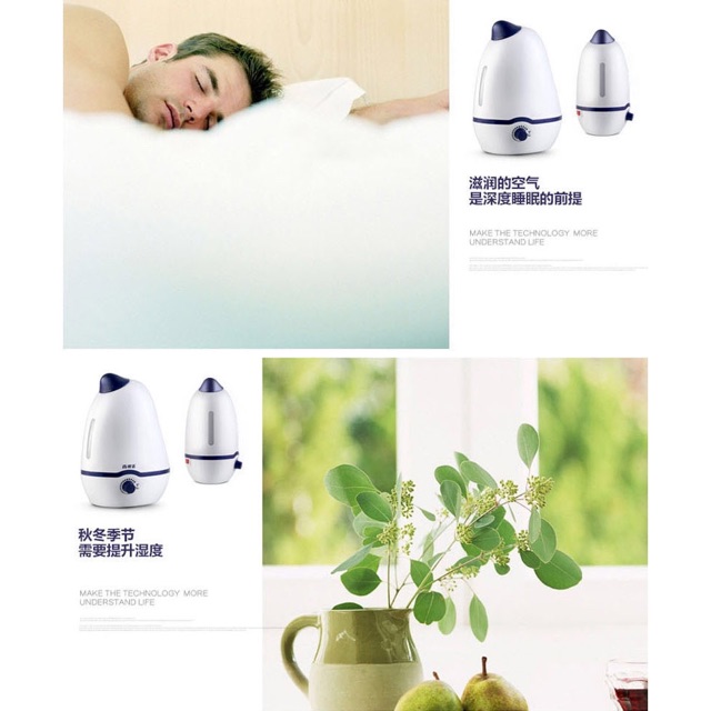 Taffware Dolphin Ultrasonic Air Humidifier Pelembab Udara 3 Liter - HUMI H09 - White