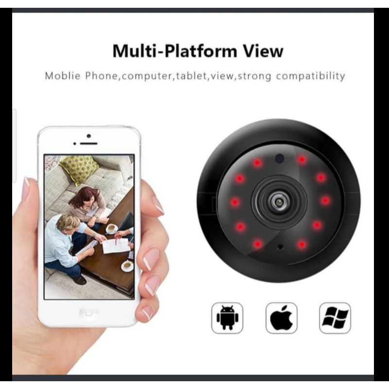 IP Camera wireless mini V380 kamera CCTV HD A1 pantau jarak jauh WiFi night vision