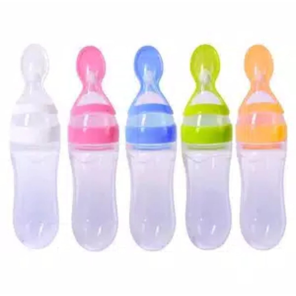 Botol Sendok Bayi Silikon / Botol Sendok MPASI / Botol Sendok Makan Bubur Bayi R-32