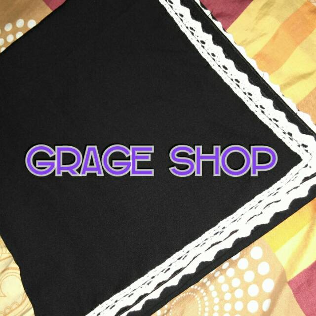 Segi empat RENDA wolfis  130cm /square lace/ hijab/ jilbab woolpeach rempel serut