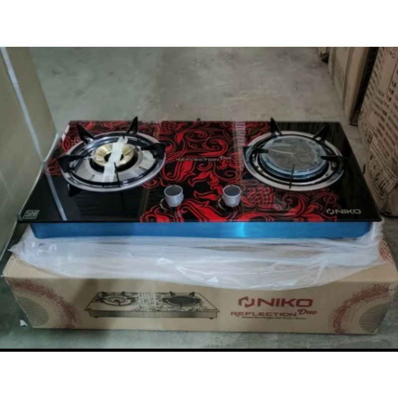 NIKO KOMPOR Kaca REFLECTION DUO 2 Tungku api lilin &amp; tungku api bara