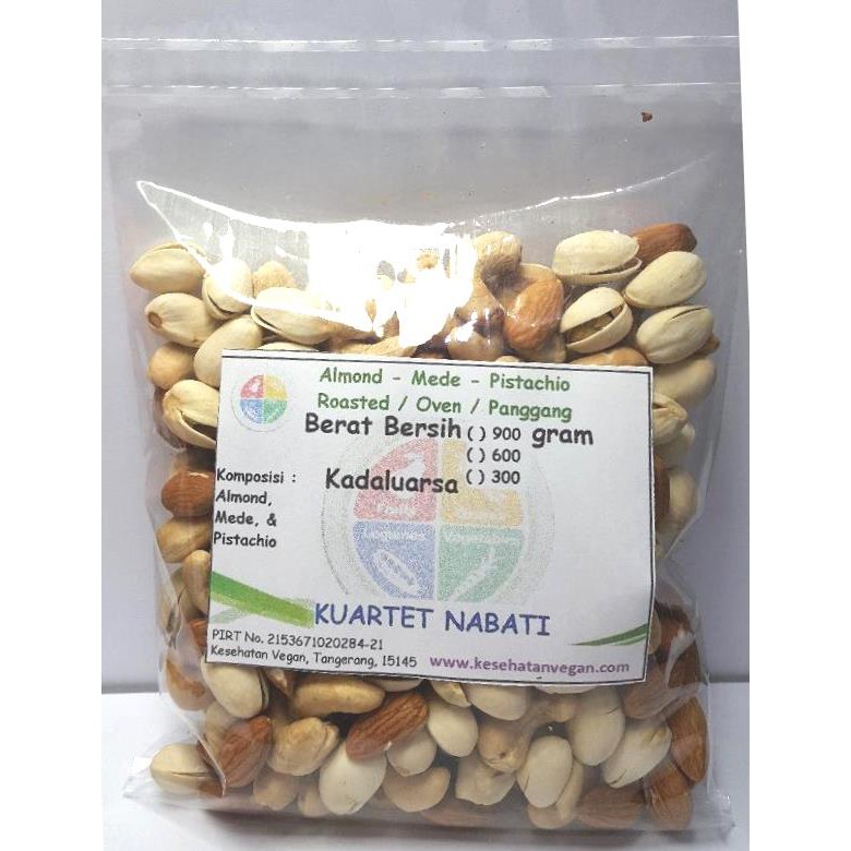 

600gr Roasted Almond - Mede / Cashew - Pistachio - Panggang / Oven