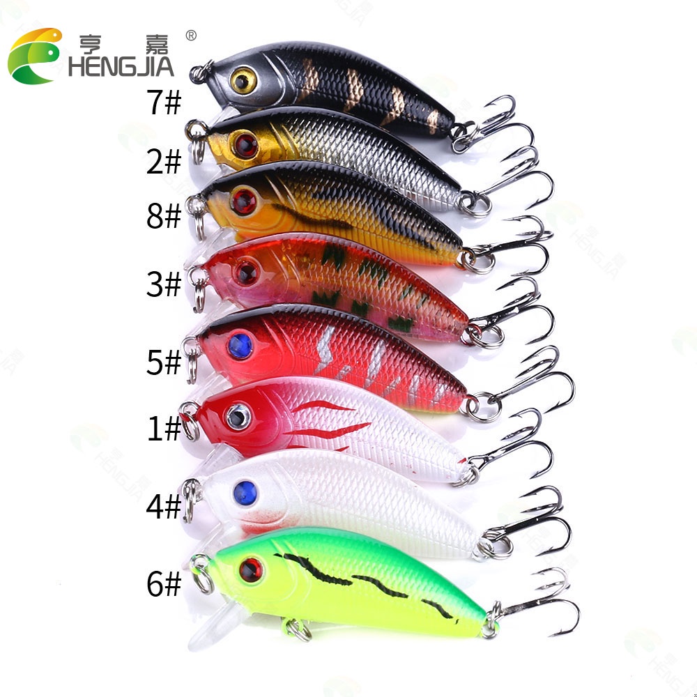 Wholesale 100pcs Crankbait Minnow Umpan Pancing 5cm/4.2g Floating Fishing Lure Ikan Bass Bait Swimbait Wobbler