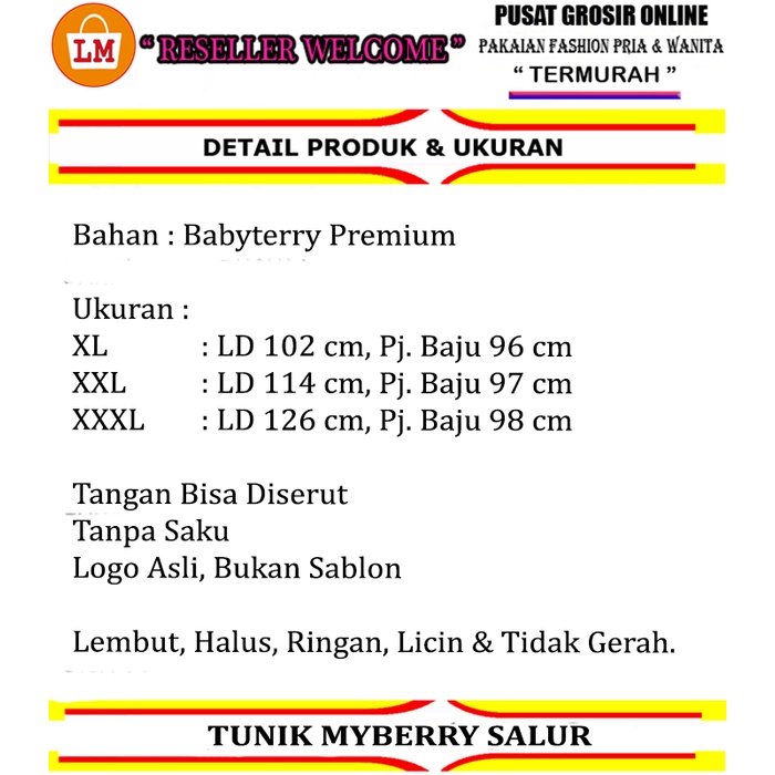 TERMURAH TERLARIS Atasan Tunik Wanita Muslim Tunik MYBERRY Salur LMS 10053 10056 10059 TERBARU