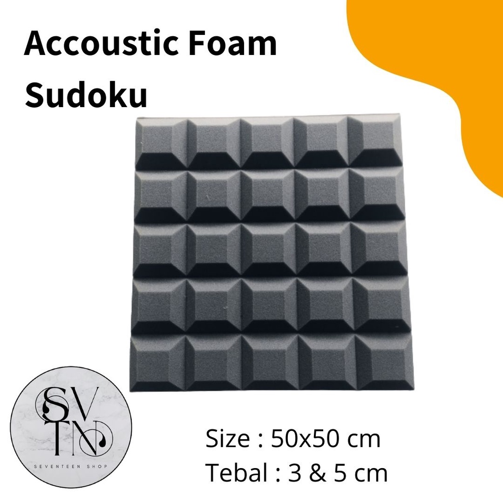 Busa Peredam Suara Square/Sudoku/Kotak - Accousti Foam 50x50cm