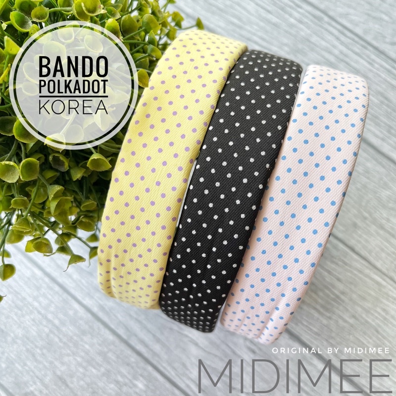 (COD)BANDO SPONS POLKADOT Bandana Headband Terbaru Seri polkadot Spons Lebar Non-Slip Wanita Import