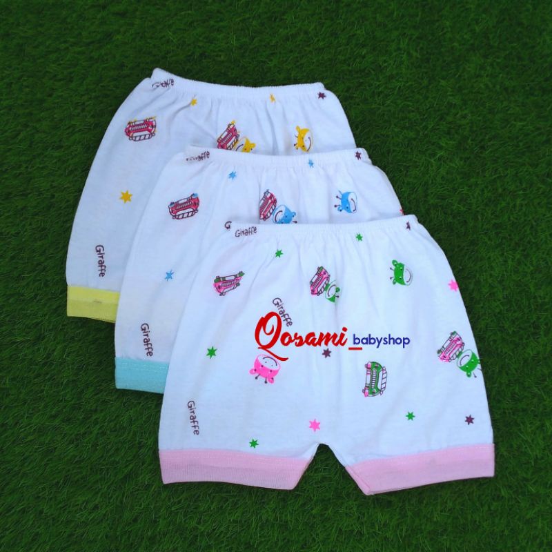 HAPPY TIME 6 pcs Celana Pendek Bayi Motif SNI