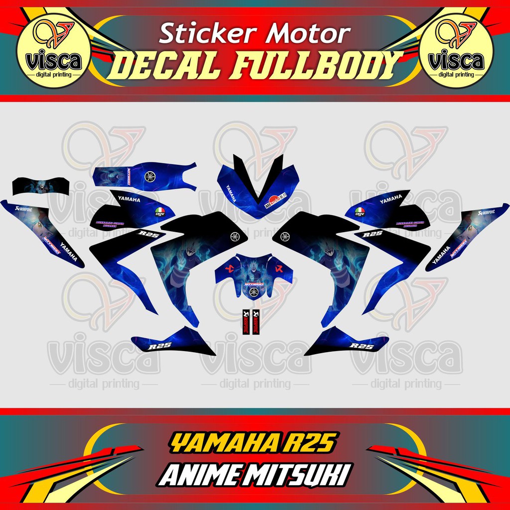 Jual decal YAMAHA R25 decal YAMAHA R25 decal YAMAHA R25 full body ...