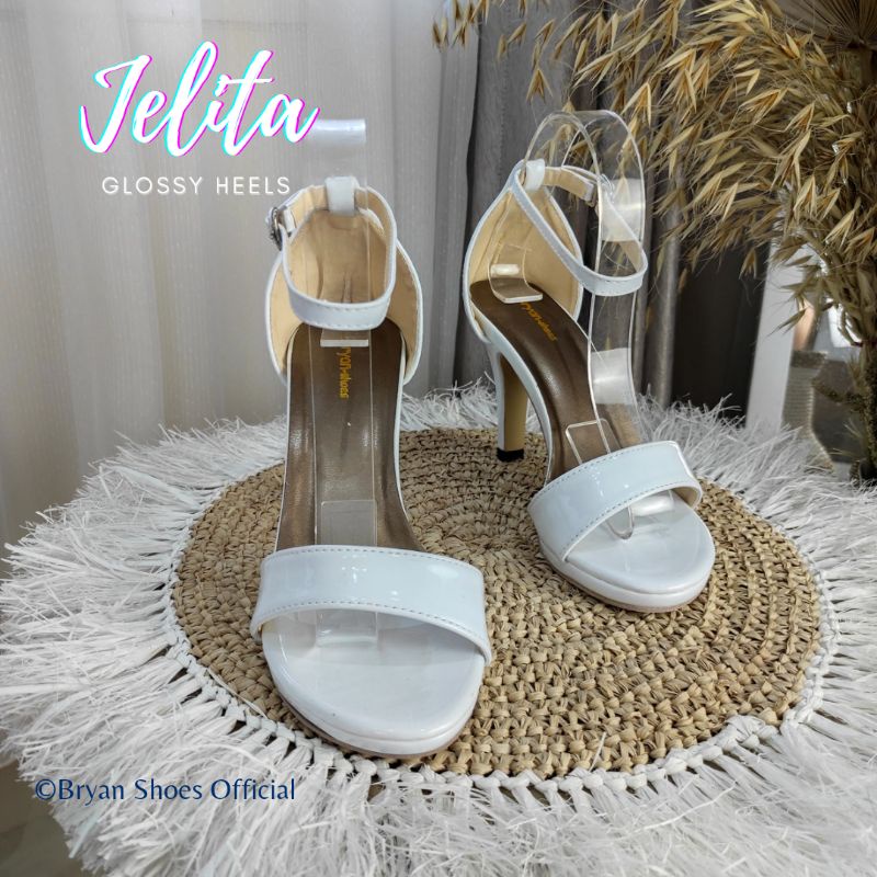 Bryan Jelita Heels Platform Tali 5cm 9cm Hak Runcing Jumbo BigSize OverSize 36-40 41 42 43 Nyaman