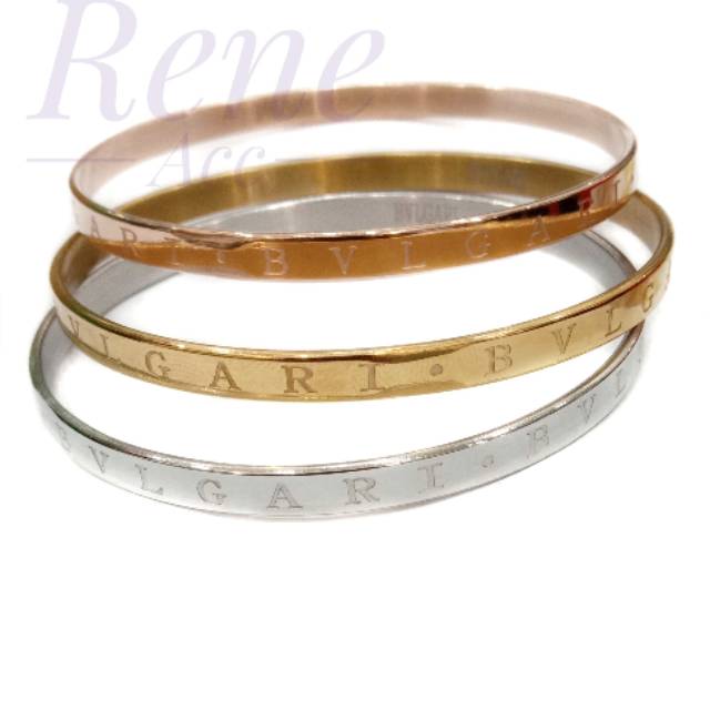 Gelang Bangle Bvlgari Titanium satuan stainlessteel