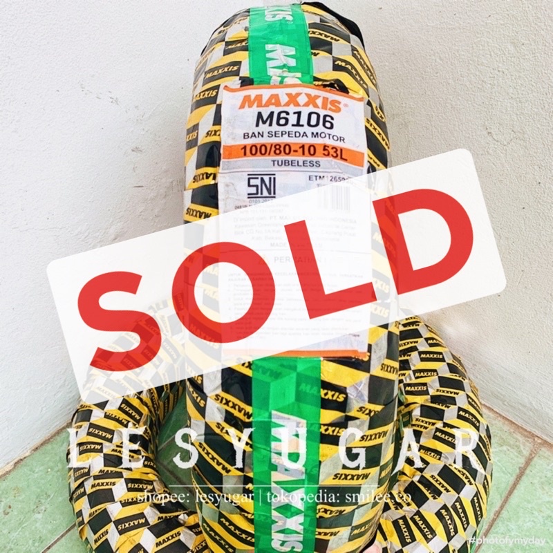 BAN MAXXIS SEPEDA MOTOR SCOOTER DEPAN BELAKANG  VESPA CLASSIC KLASIK RETRO M6106 100/80 RING 10 100 