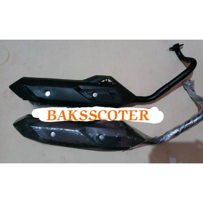 0Knalpot Racing Bobokan Honda Vario 150 / Vario 125 LED model ori , plus tutup