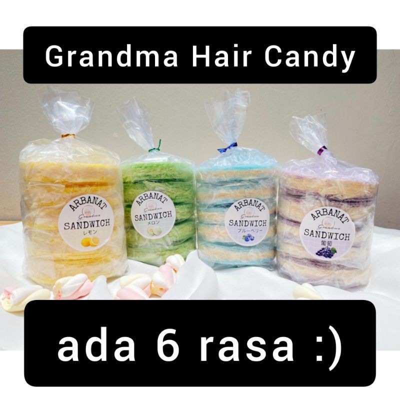 ARBANAT RAMBUT NENEK GULALI SANDWICH ARUM MANIS - CEMILAN JADUL VIRAL GRANDMA HAIR CANDY