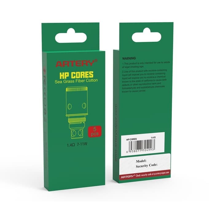 Authentic Artery Coil HP Cores Sea Grass 1.4ohm
