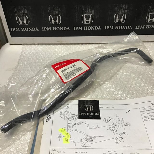 19507 P08 Original Hose Selang air heater radiator eacv Honda Genio Jazz City Accord Civic Crv