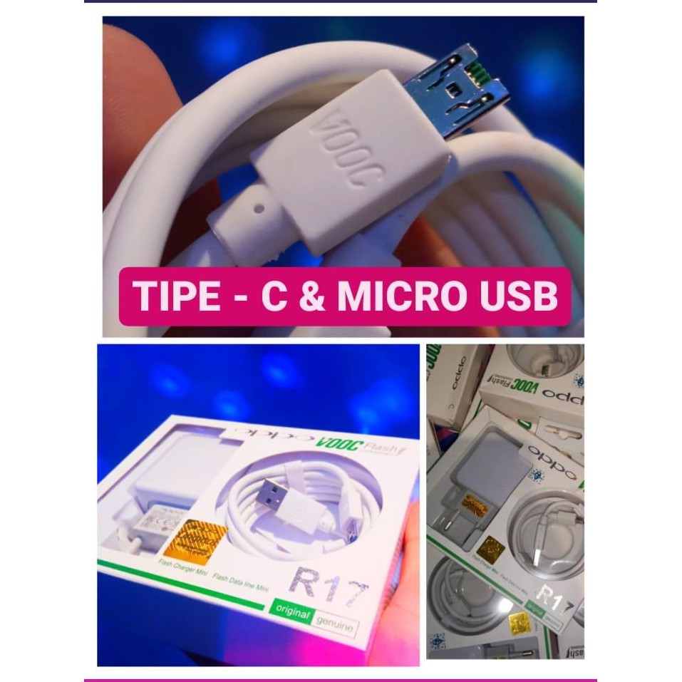 Cas Vooc Oppo Micro dan Tipe C I Casan Realme I Flash Charging By Original 100 Baru dari Pabrik I Lubang Usb Berwarna I Batok Kepala Cas Besar Support Semua HP