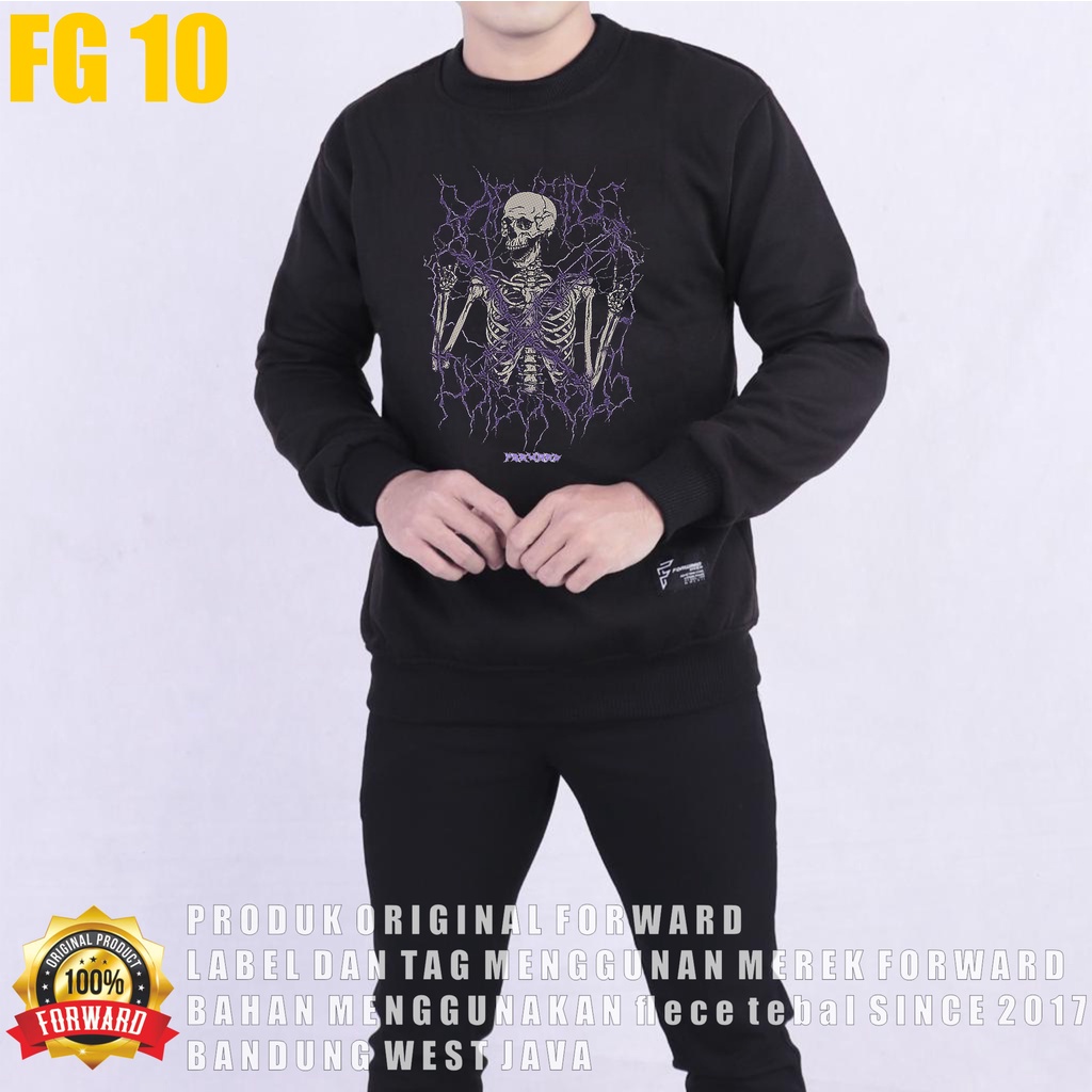 FORWARDSYSTEM Sweater Sweatshirt Crewneck Jumper Unisex Soft Fleece Size M L XL FG10