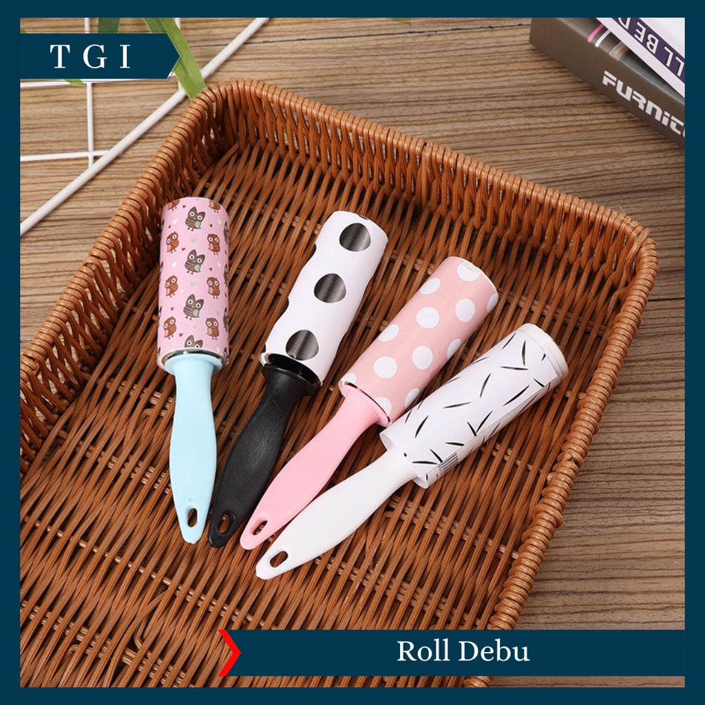 TGI - PENGANGKAT DEBU KOTORAN DARI BAJU SOFA KAIN GORDEN | PENGANGKAT BULU ATAU RAMBUT YANG MENEMPEL | MINI ROLL PEMBERSIH DEBU DAN BULU KUCING BAJU SOFA | STICKY ROLLER