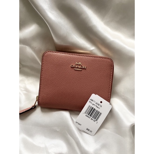 coach wallet bifold soft peach