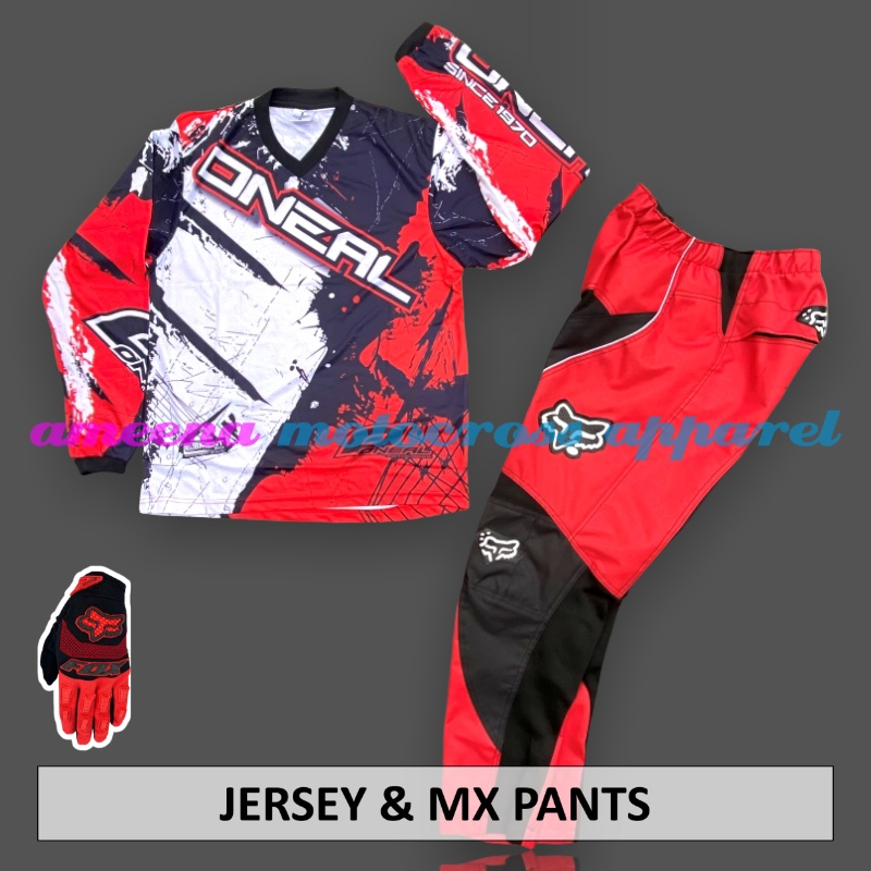 Jerseyset - Jersey set Trail - Jersey &amp; Celana Motocross - Jersey Trabas - Jersey Stelan MX Cross - Satu Set Jersey &amp; Celana - Jersey Lokal - Celana Cordura -  ONCT0103-F43