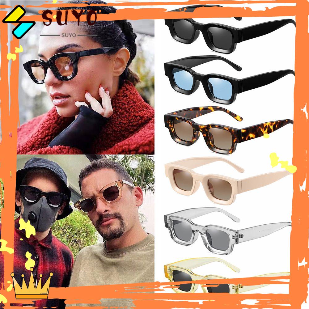 Suyo Kacamata Polarized UV400 Bentuk Kotak Kecil Gaya Retro Untuk Pria