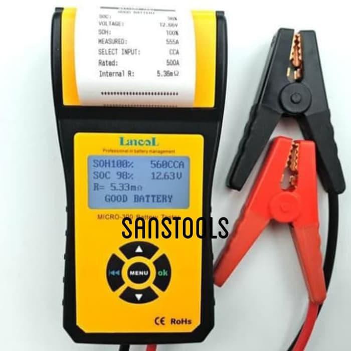 Lancol Micro 300 battery tester alat test batre aki digital bisa print