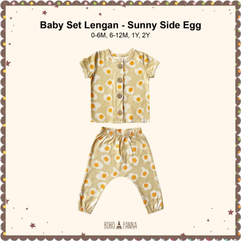 BOHOPANNA - Baby Set Lengan Print / Motif (Setelan Bayi Anak)