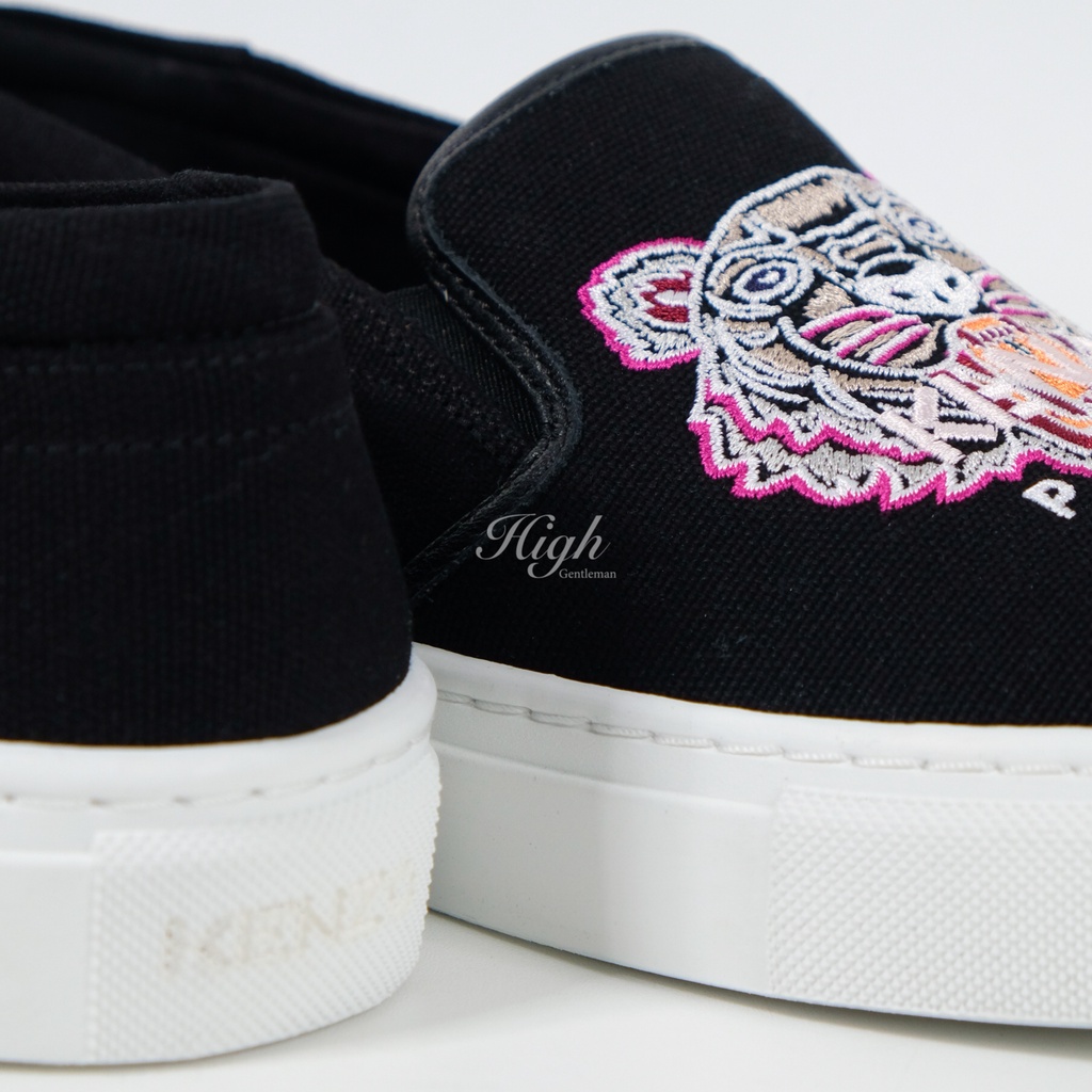 Knz Women FW22 Tiger K-Skate Slip-on Sneakers Black 100% Original