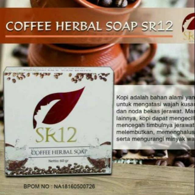 Pembersih wajah sabun kopi coffee soap SR12 BPOM ORIGINAL