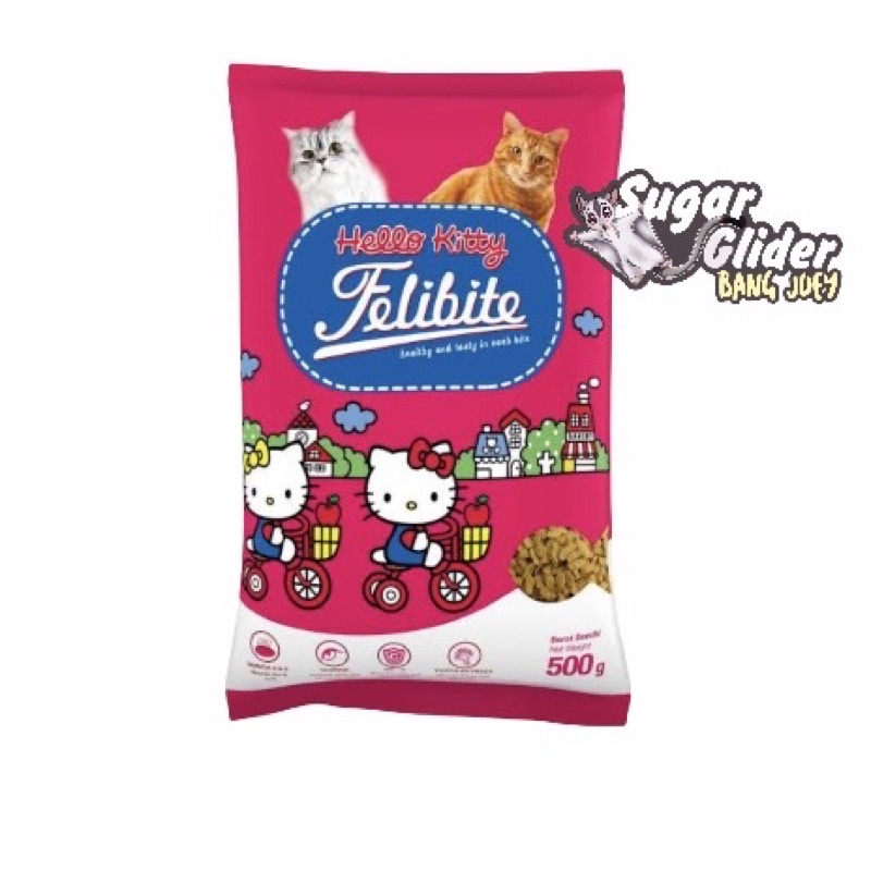 FELIBITE CAT FOOD Makanan Kucing MURAH KIBBLE DONAT &amp; IKAN Kemasan 500 Gr