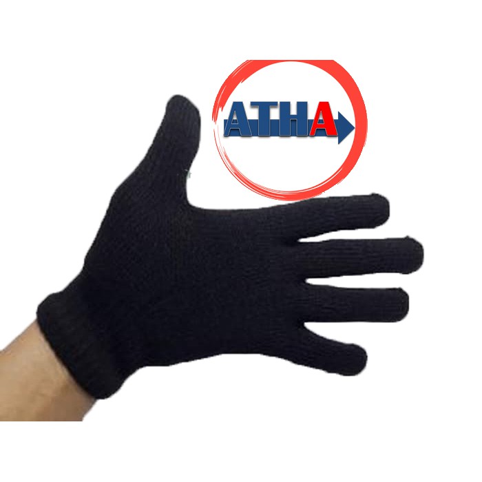 Sarung Tangan Rajut Hitam Polos, Sarung Tangan Rajut Motor Pria Wanita, Sarung Tangan Rajut Murah